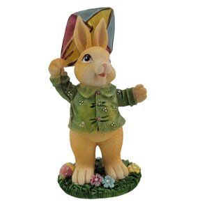 Bunny Gardens Limited Collection Backyard Bunnies Bunny Rabbit with Kite Figure
